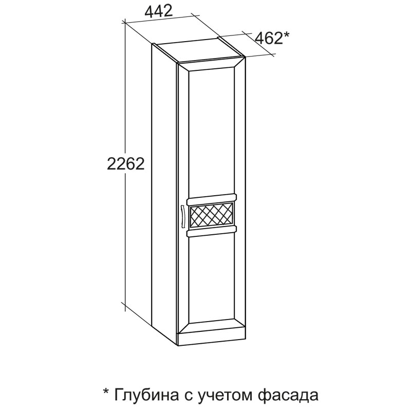 Шкаф глубиной 46 см для одежды