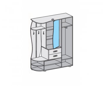 Прихожая ИННЕС-1 1600 в Новосибирске - mebel154.com