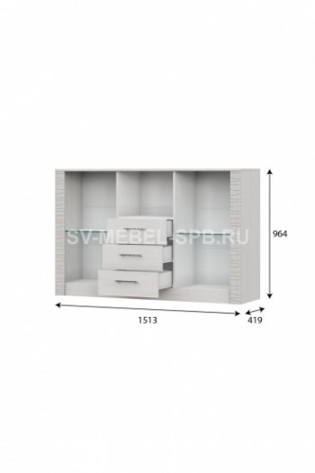 Комод-витрина Гамма 20 (sv) в Новосибирске - mebel154.com