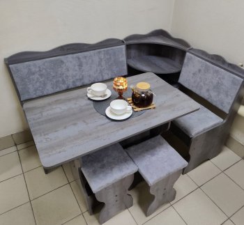 Кухонный уголок Миссия с полкой ткань в Новосибирске - mebel154.com