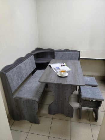 Кухонный уголок Миссия с полкой ткань в Новосибирске - mebel154.com