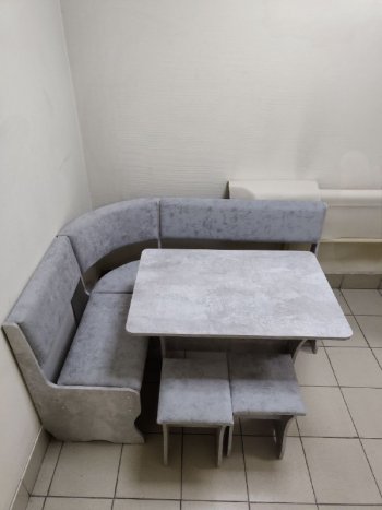 Кухонный уголок Миссия V велюр (цемент) в Новосибирске - mebel154.com