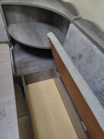 Кухонный уголок Миссия с полкой ткань в Новосибирске - mebel154.com
