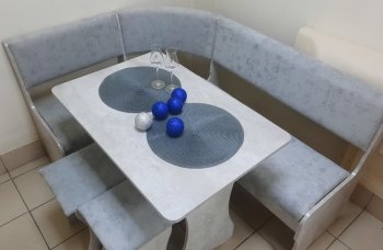 Кухонный уголок Миссия V велюр (цемент) в Новосибирске - mebel154.com