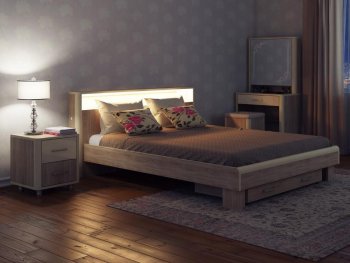 Кровать Оливия мод.3.2 с подсветкой в Новосибирске - mebel154.com