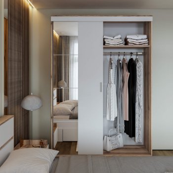 Шкаф-купе Брауни 1.5м в Новосибирске - mebel154.com