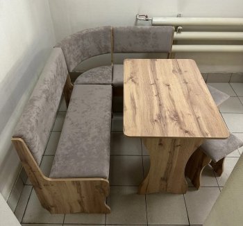 Кухонный уголок Миссия V велюр (дуб вотан) в Новосибирске - mebel154.com