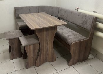 Кухонный уголок Миссия V велюр(коричневый) в Новосибирске - mebel154.com