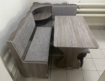 Кухонный уголок Миссия с полкой, ткань(локи) в Новосибирске - mebel154.com