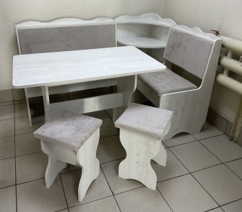 Кухонный уголок Миссия с полкой ткань в Новосибирске - mebel154.com