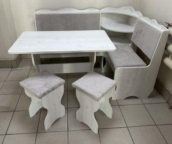 Кухонный уголок Миссия с полкой ткань в Новосибирске - mebel154.com