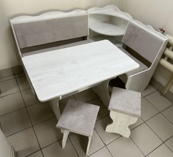 Кухонный уголок Миссия с полкой ткань в Новосибирске - mebel154.com