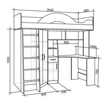 Детский комплекс Сити 4.2 универсальный в Новосибирске - mebel154.com