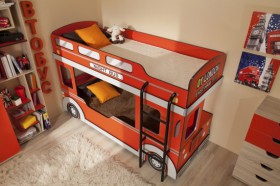 Кровать двухъярусная детская Автобус в Новосибирске - mebel154.com