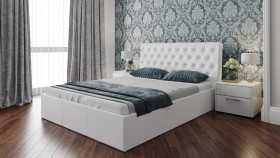 Кровать с мягким изголовьем Скарлет в Новосибирске - mebel154.com