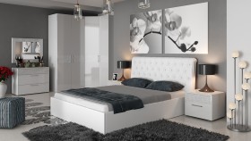 Кровать с мягким изголовьем Скарлет в Новосибирске - mebel154.com