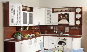 Кухонный гарнитур Кантри Ясень Светлый в Новосибирске - mebel154.com