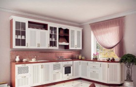 Кухонный гарнитур Кантри Ясень Светлый в Новосибирске - mebel154.com