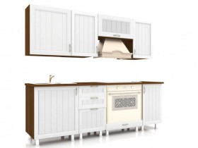 Кухонный гарнитур Кантри Ясень Светлый в Новосибирске - mebel154.com