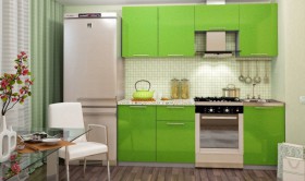 Кухонный гарнитур Олива Зеленый (2,1м) в Новосибирске - mebel154.com