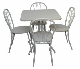 Набор стол пластиковый, 4 стула в Новосибирске - mebel154.com