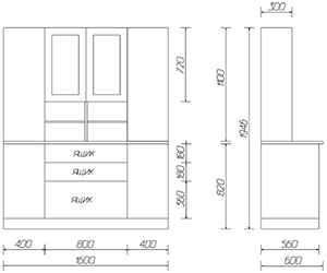 Чертежи буфета для кухни своими руками