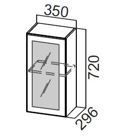Шкаф навесной со стеклом Ш350с Модерн в Новосибирске - mebel154.com