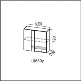 Шкаф навесной угловой Ш850у Лен в Новосибирске - mebel154.com