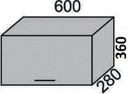 Шкаф верхний 360 ВШ 60 печной в Новосибирске - mebel154.com