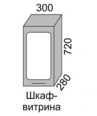 Шкаф верхний 720 ВШ 30 витрина в Новосибирске - mebel154.com