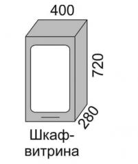 Шкаф верхний 720 ВШ 40В витрина в Новосибирске - mebel154.com