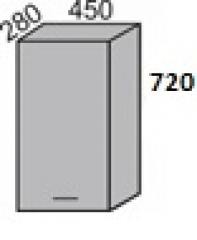 Шкаф верхний 720 ВШ 45 в Новосибирске - mebel154.com