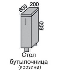 Стол НШ 20 с корзиной бутылочница в Новосибирске - mebel154.com