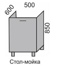 Стол НШ 50М под мойку в Новосибирске - mebel154.com