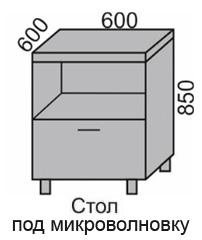 Стол НШ 60 под МВ в Новосибирске - mebel154.com