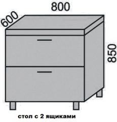 Стол НШ 80-2Я  в Новосибирске - mebel154.com