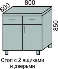 Стол НШ 80-2Я /2ДВ в Новосибирске - mebel154.com