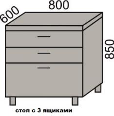 Стол НШ 80-3Я  в Новосибирске - mebel154.com