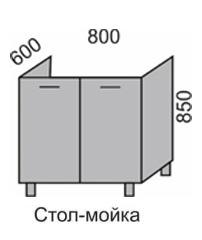 Стол НШ 80М под мойку в Новосибирске - mebel154.com