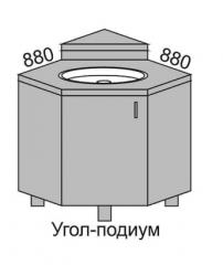 Стол НШУ 88П угловой с подиумом в Новосибирске - mebel154.com