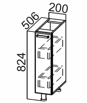 Стол рабочий С200б бутылочница Модерн в Новосибирске - mebel154.com