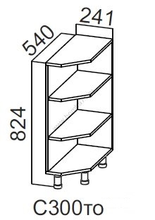 Стол рабочий С300то торцевой открытый Модерн в Новосибирске - mebel154.com