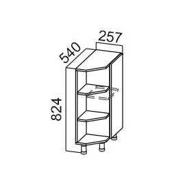 Стол рабочий С300тп торцевой с полками Модерн в Новосибирске - mebel154.com