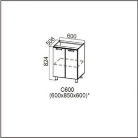 Стол рабочий С600 Лен в Новосибирске - mebel154.com