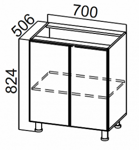 Стол рабочий С700 Модерн в Новосибирске - mebel154.com