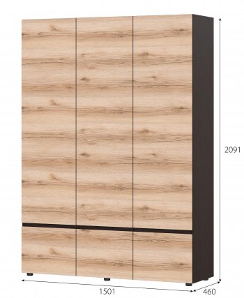 Шкаф 3-х Берген в Новосибирске - mebel154.com